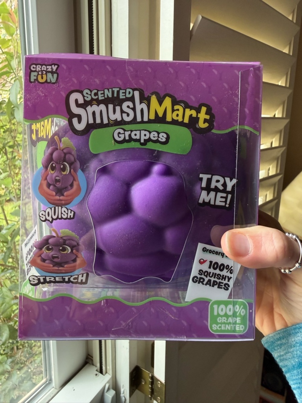 Crazy Fun Scented SmushMart
Grapes Squishy- Purple. So COOL!
Smells like grape! - Picture 3 of 6